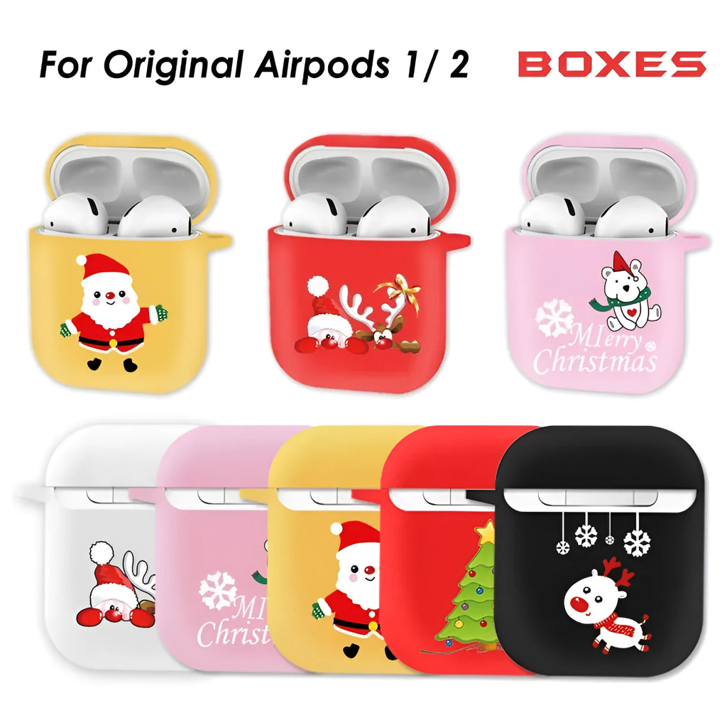 TPU Bluetooth headset cover for AirPods 1 and 2 with wallet-style slot and multi-colour camouflage pattern