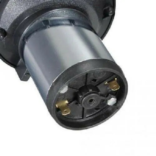 Black automotive horn with silver finish for 12V vehicle installation