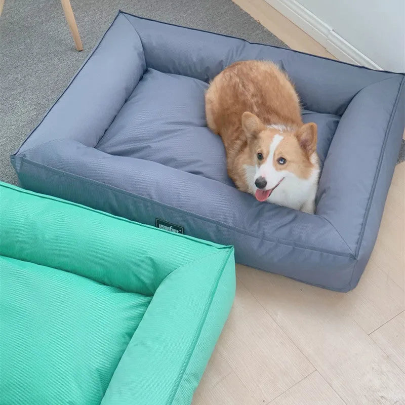 XL removable washable waterproof dog kennel mat with wooden frame in assorted colours
