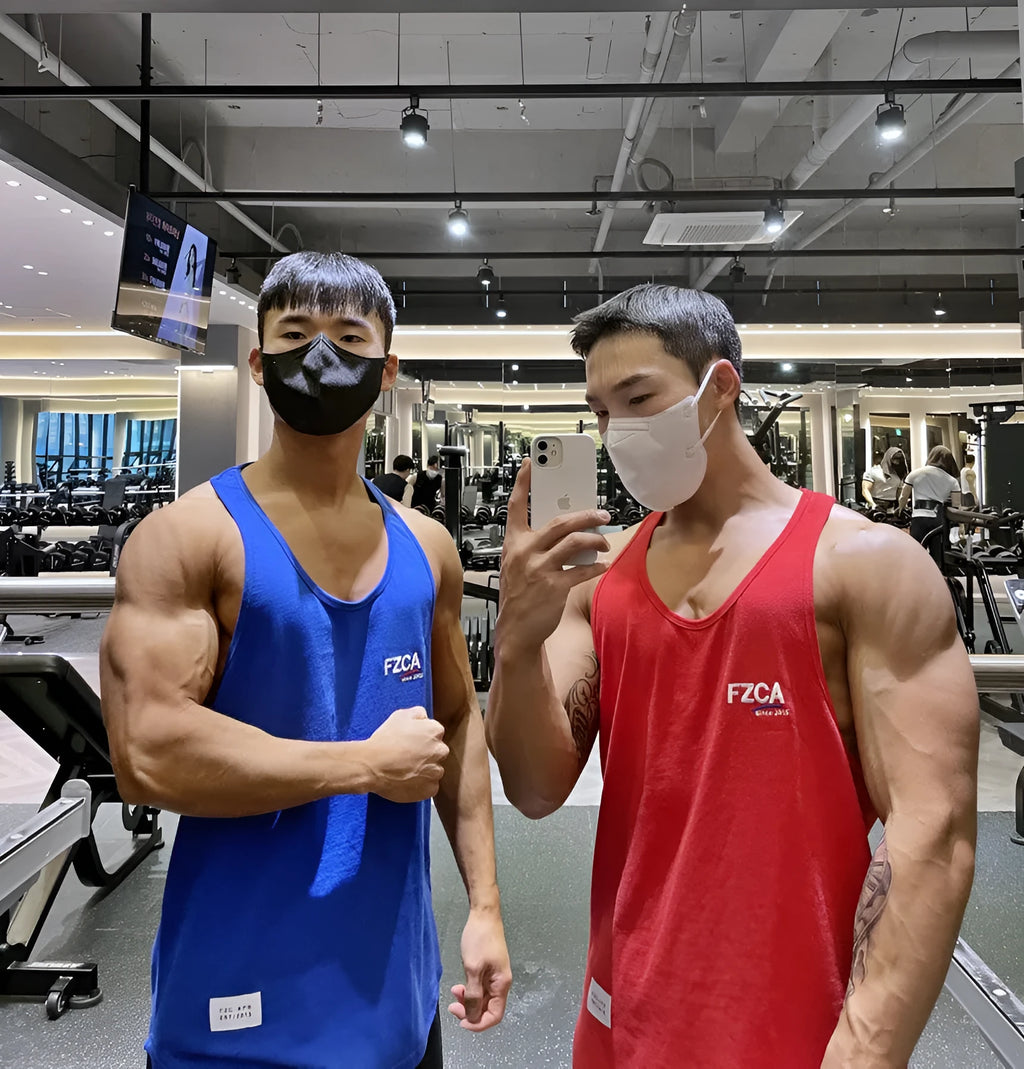 Men's cotton muscle vest for summer fitness training and running activities