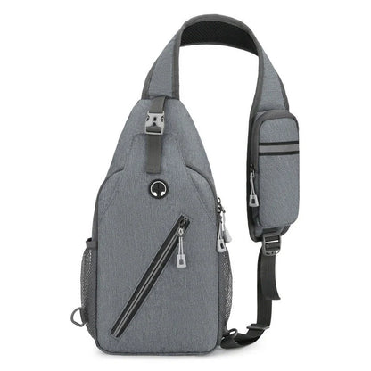 Versatile men's crossbody bag made of durable canvas, featuring multiple pockets and an adjustable strap for on-the-go convenience.