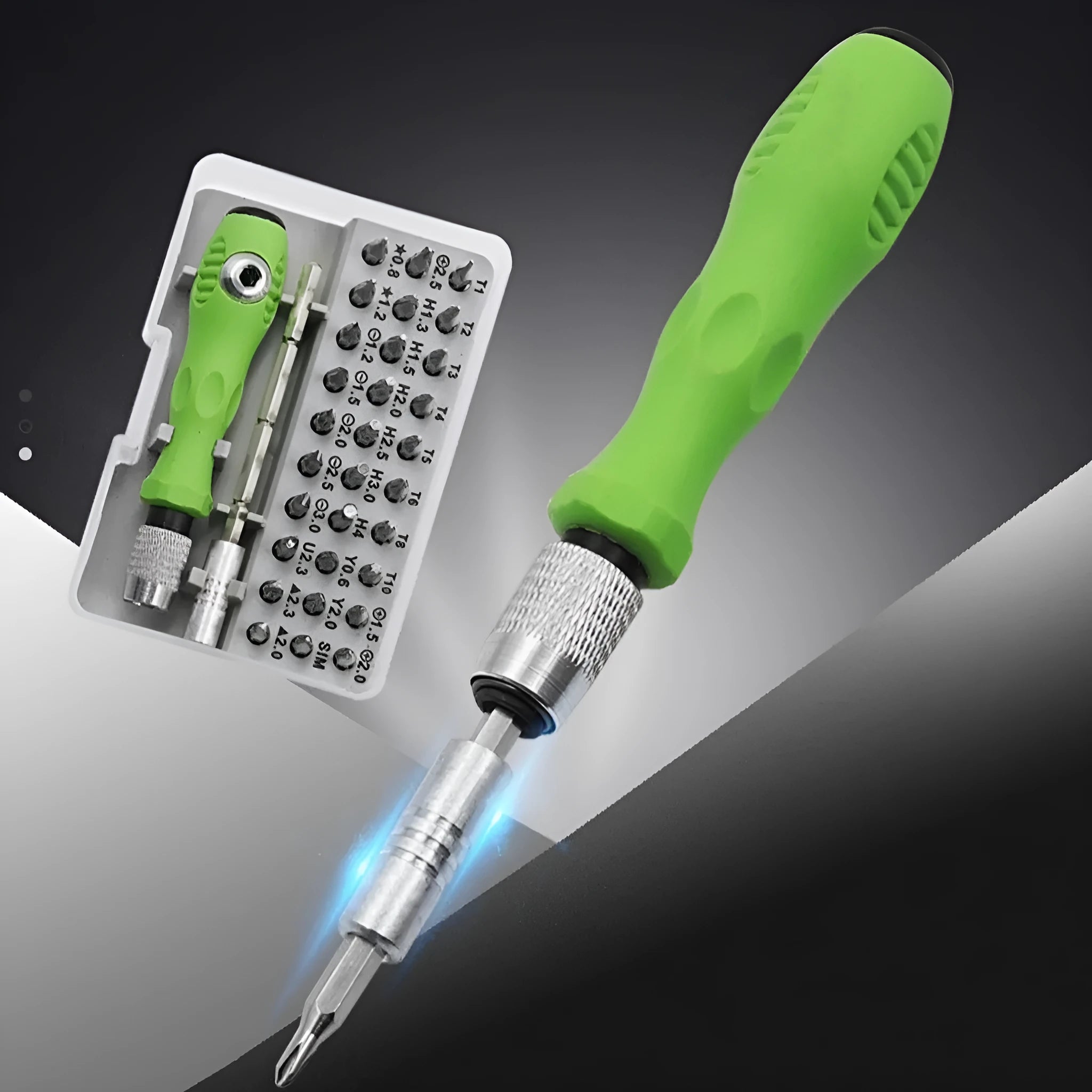 32-in-1 screwdriver set with bits for mobile phone and digital device repair