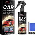 Car coating wax spray bottle and microfibre cloth for vehicle paint protection