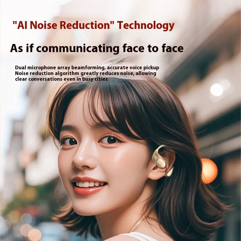 Ear-mounted Bluetooth headset with noise reduction, digital display, over 8 hours battery, in black colour