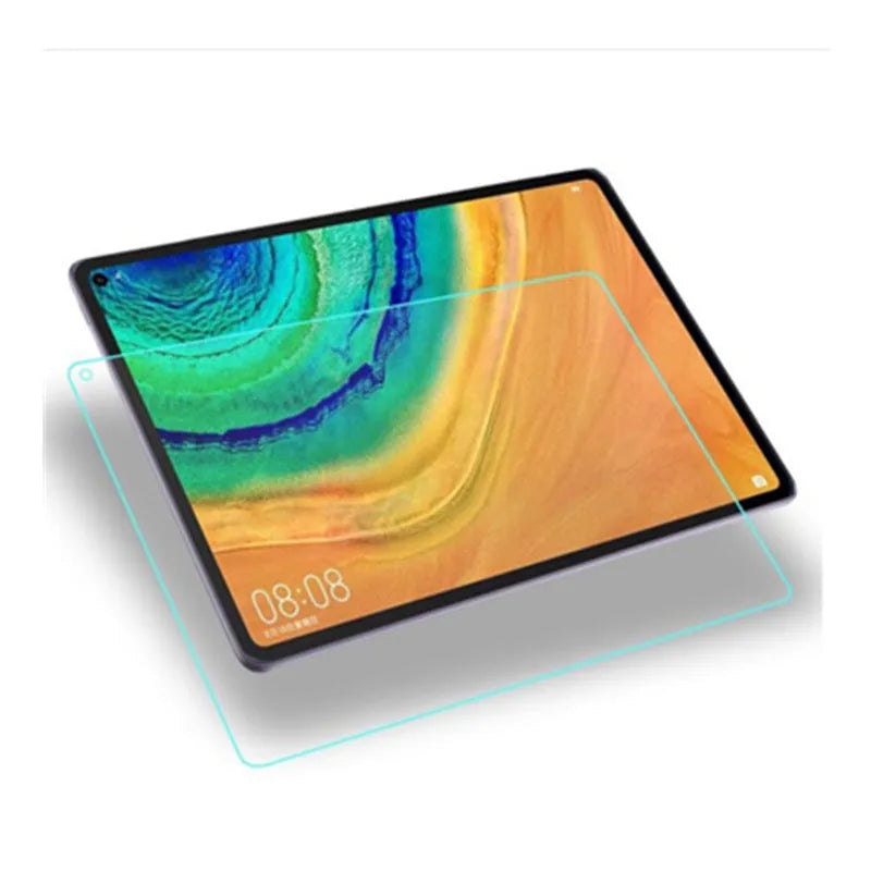 Clear tempered glass screen protector for Huawei MatePad Pro and MatePad tablets.