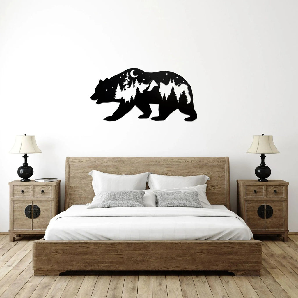 Metal animal letter lotus wall decoration in iron with modern simple style, available in multiple sizes