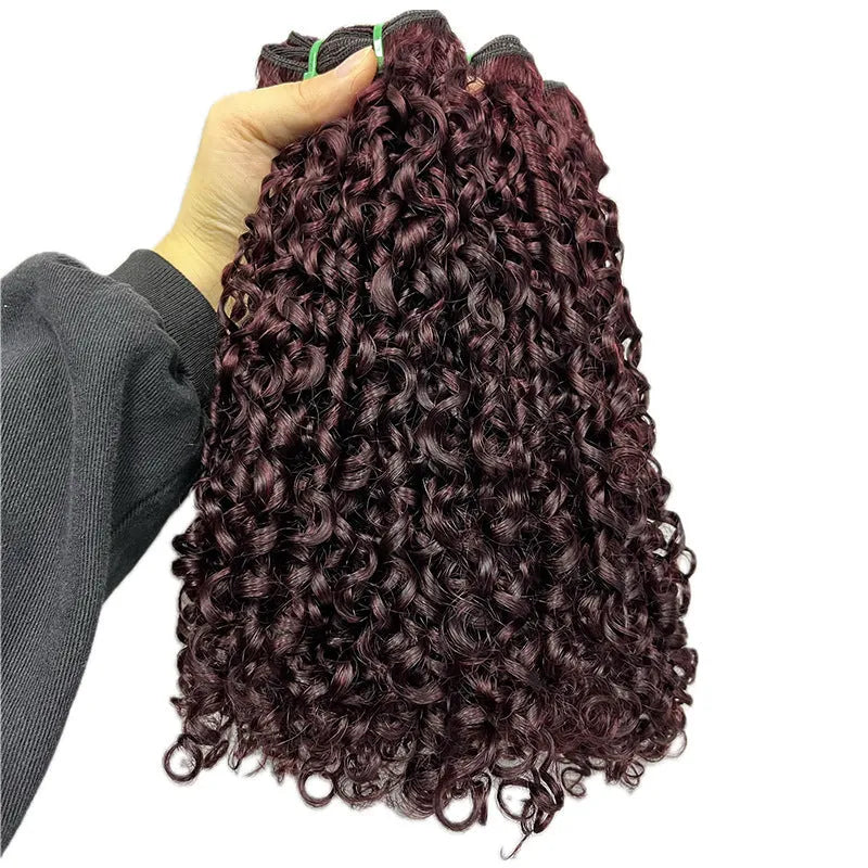 Front lace wig in pissy06 colour with real human hair, showing natural style and adjustable cap