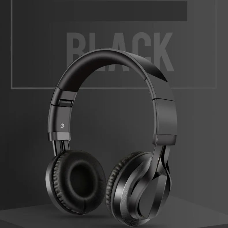 Black wired headphones with microphone, 40mm drivers, and 3.5mm plug for mobile phones