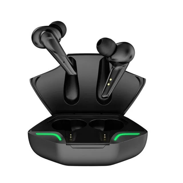N35 Black wireless Bluetooth sports earphones with in-ear design and digital display