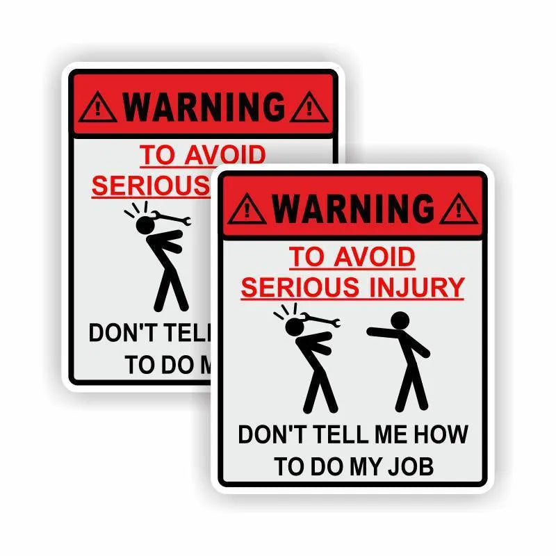 14.9cm by 12.6cm rectangular car glass warning sticker with adhesive backing.