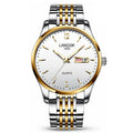 Fashion waterproof luminous men's watch with 10mm thickness and six colour options including all black and blue gold