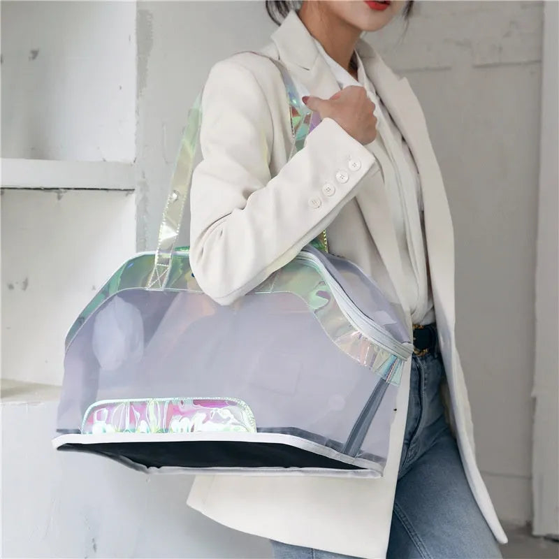 MOORPET genuine leather cat carry bag in Milan White colour with 25L capacity