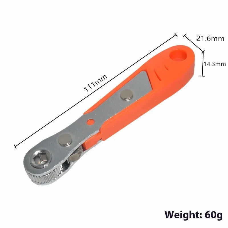 Mini 36-tooth ratchet screwdriver sleeve and L bend spanner set in chrome vanadium steel with forward reverse mechanism
