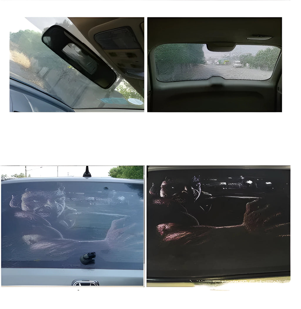 3D car rear window glass sticker, 130 x 70 cm single-through mesh universal decal in Cat style