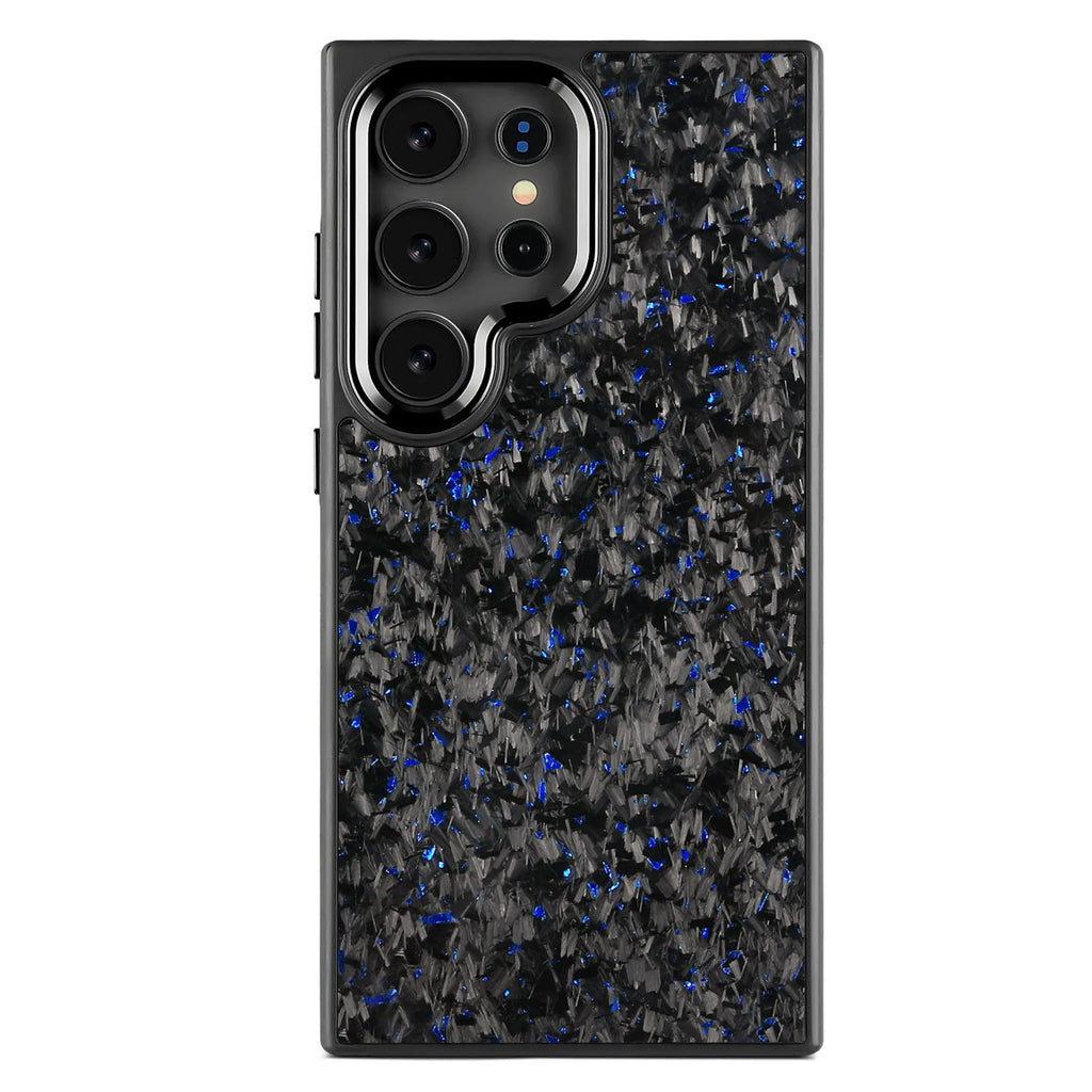 Black magnetic carbon fibre phone case for Samsung S24 Ultra showing slim fit and textured back