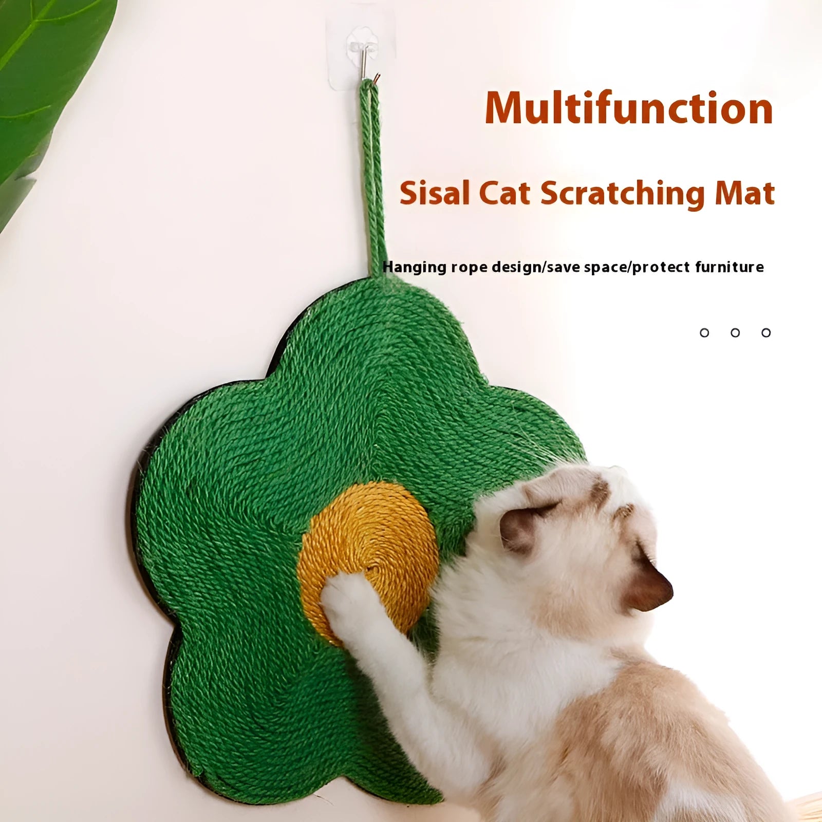 Sisal cat scratching board in animal-themed colour options