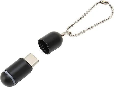 Compact black infrared emitter for smartphone with Lightning, USB-C, and Micro-USB interface options