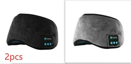 Wireless Bluetooth 5.0 Eye Mask with integrated music player, speakers, and microphone for hands-free calling