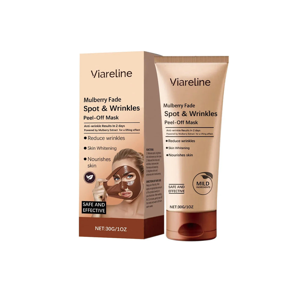 Single 30g facial mask for wrinkles with arbutin and hyaluronic acid ingredients.