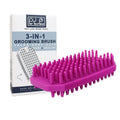 Pet bath massage comb in TPR for dogs, wet and dry use, 7x2.9x12.1cm, one comb per pack