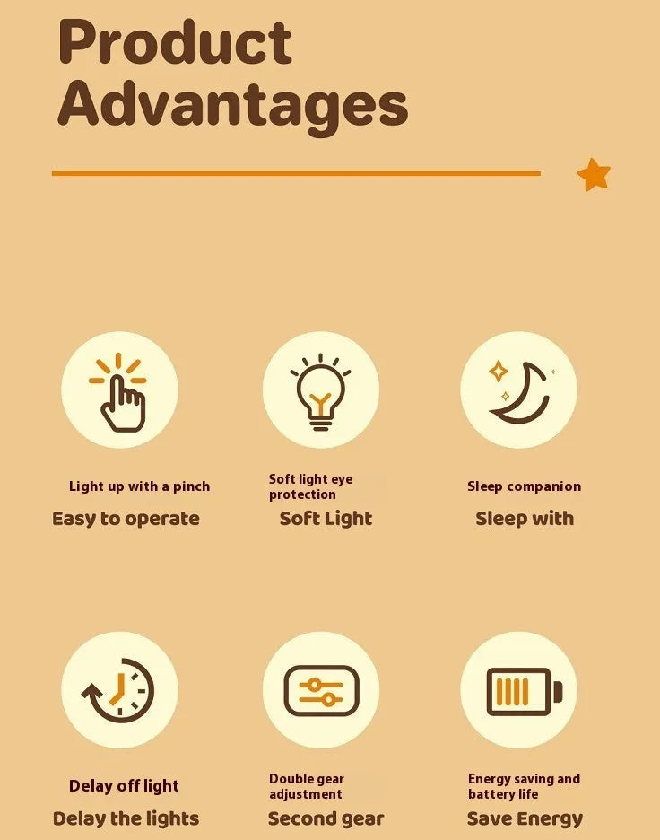 Animal zodiac silicone night light with USB charging and dimming function