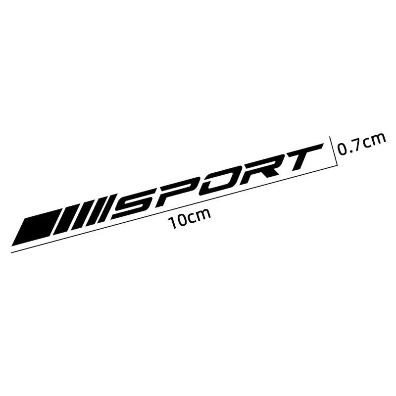 Hollow sports design car rim sticker in red, black, or white for wheels and handles.