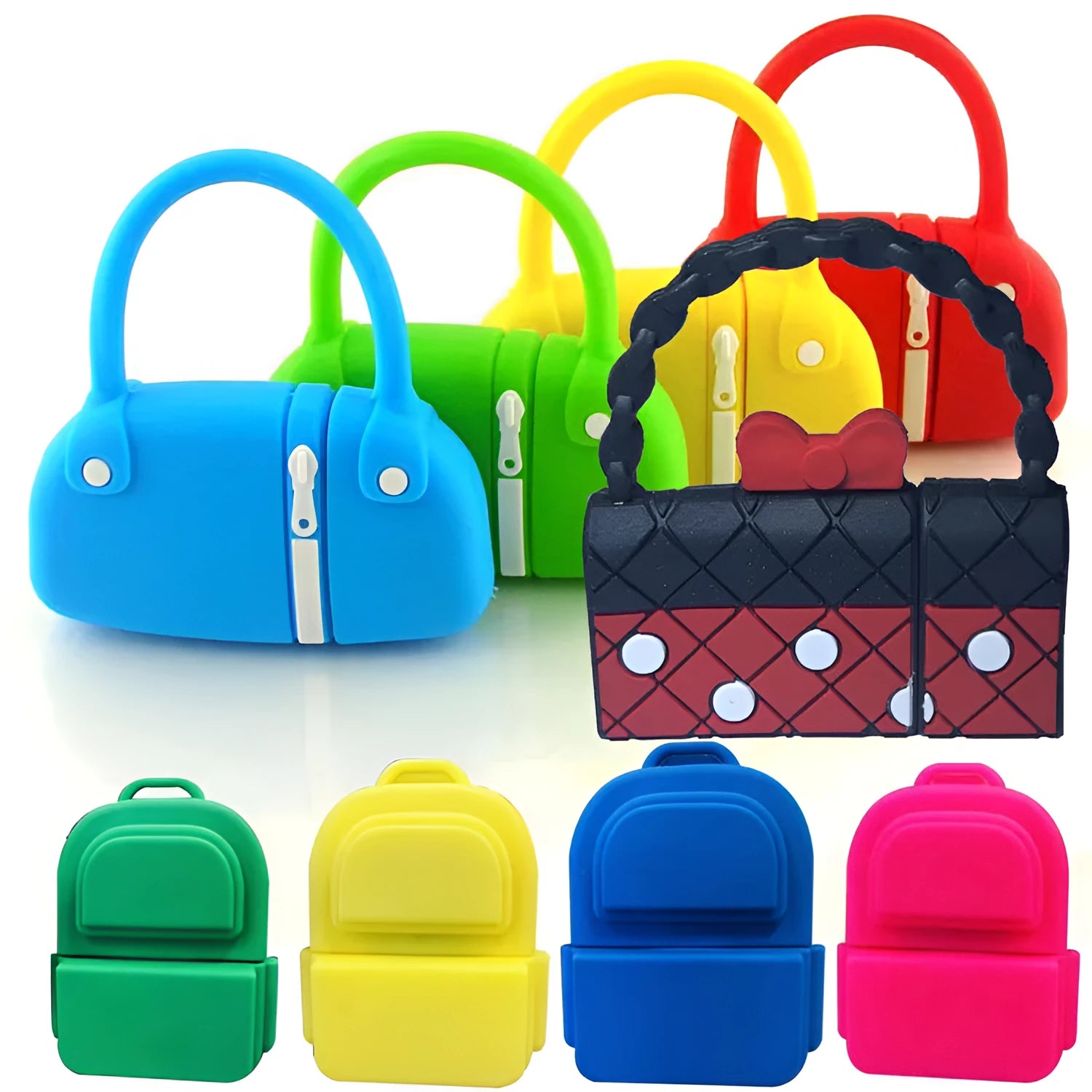 USB 2.0 U Disk plastic shell mini flash drive with high-speed reading and writing in backpack handbag school bag red envelope satchel bag colours