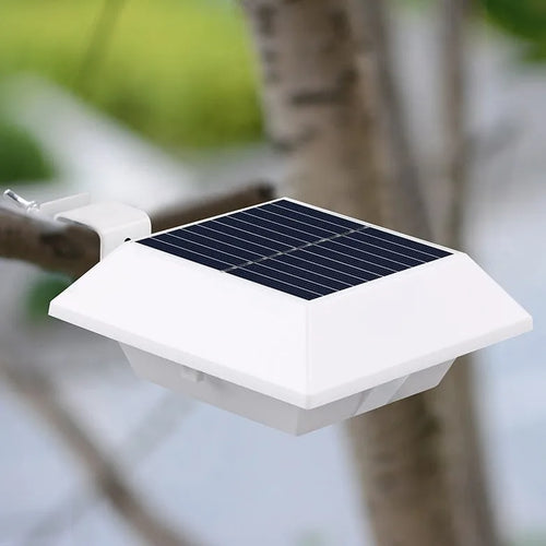 12LED solar panel garden light outdoor IPX4 rated, black shell with warm light, 120x50mm