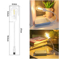 USB rechargeable folding tungsten night light with S14 bulb showing collapsed and extended positions