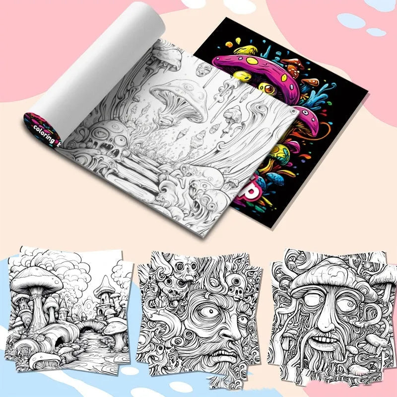 Acid tour coloured 200mm paper painting book for drawing and sketching