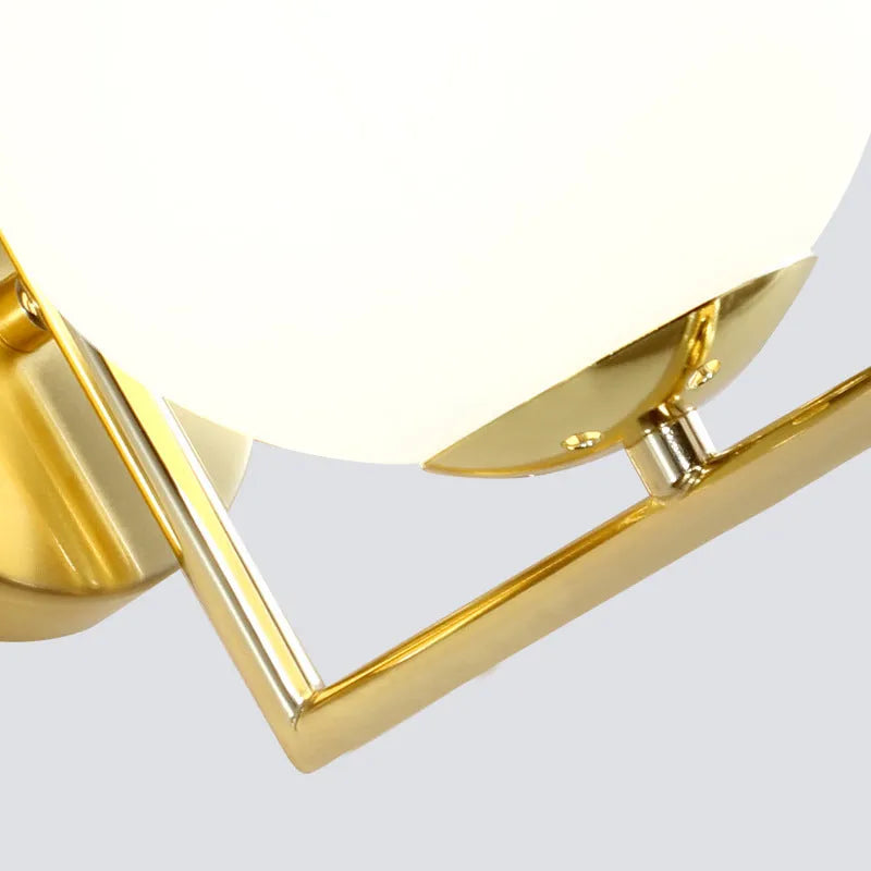 Round glass wall lamp, 15cm diameter, E27 holder, remote control, gold or chrome finish