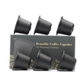Recyclable plastic coffee filter cup in solid colour black for coffee shell capsules