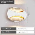 Modern minimalist aluminium bedside wall lamp showing three light colour options