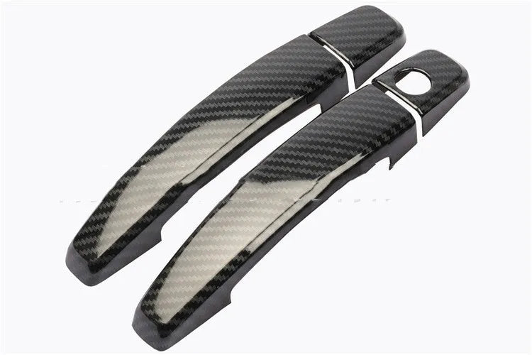 Carbon fibre patterned door handle overlay for Opel Vauxhall Astra H and J models
