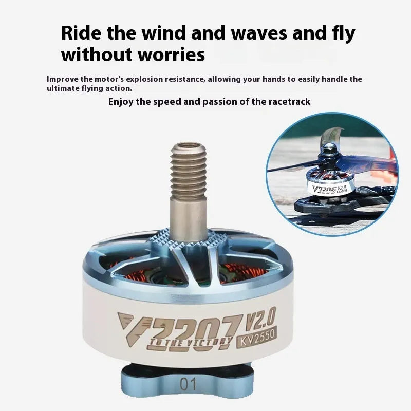 Wind VELOX V2 brushless motor for 5-inch FPV drone, V2207 or V2306, alloy construction, choice of KV and colour