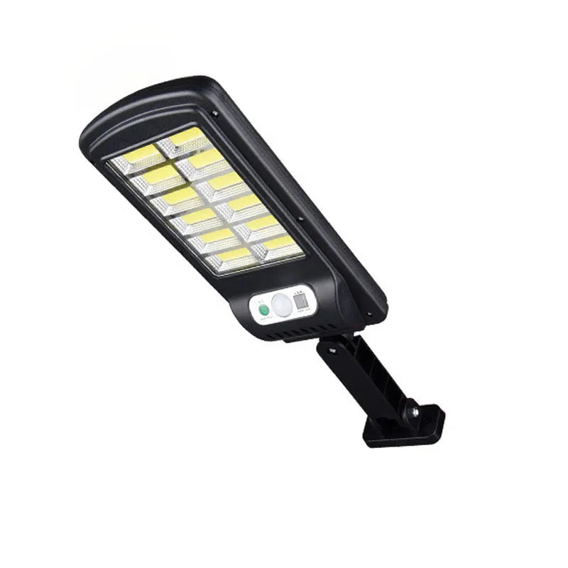 Solar induction LED outdoor wall lamp with ABS shell, 360 x 110mm size, and remote control