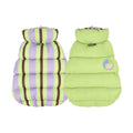 Pet cat dog autumn winter vest candy colour double-sided cotton-padded polyester clothing in green purple colour on pet
