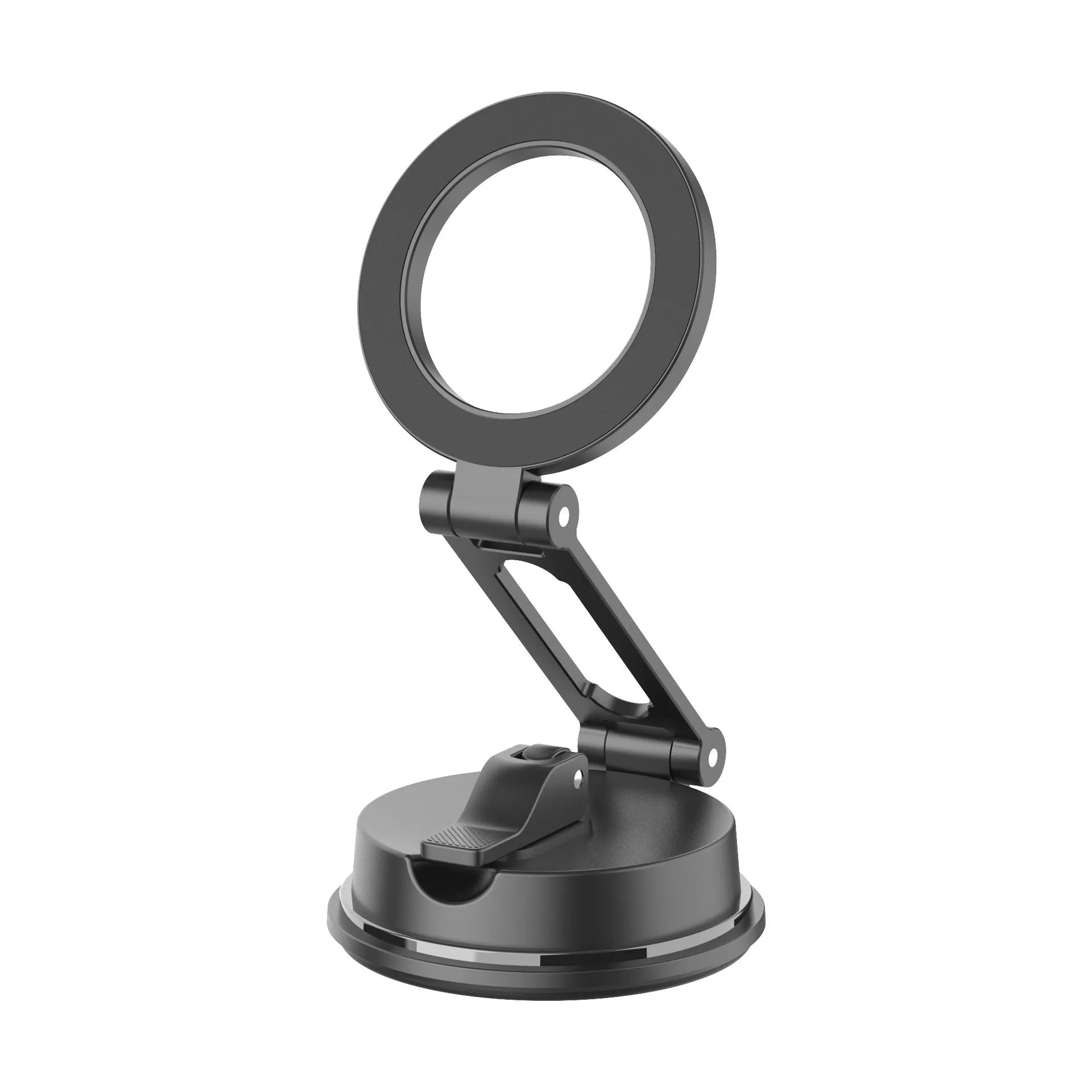 Black H154 car magnetic phone holder with suction cup mount on a dashboard