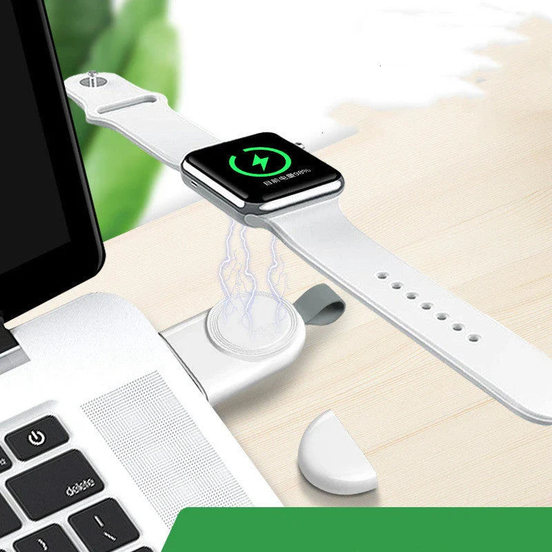 Wireless charging dock for Apple Watch with intelligent chip, durable ABS construction, and versatile charging options