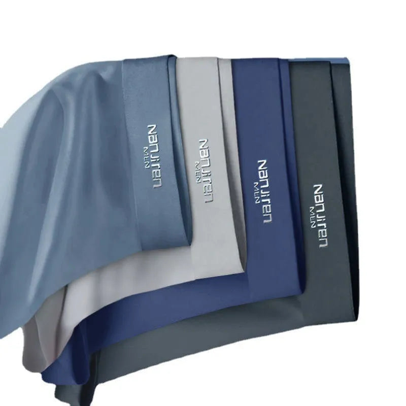 Men's ice silk boyshorts graphene antibacterial quick dry breathable pack of 4 size L-5XL