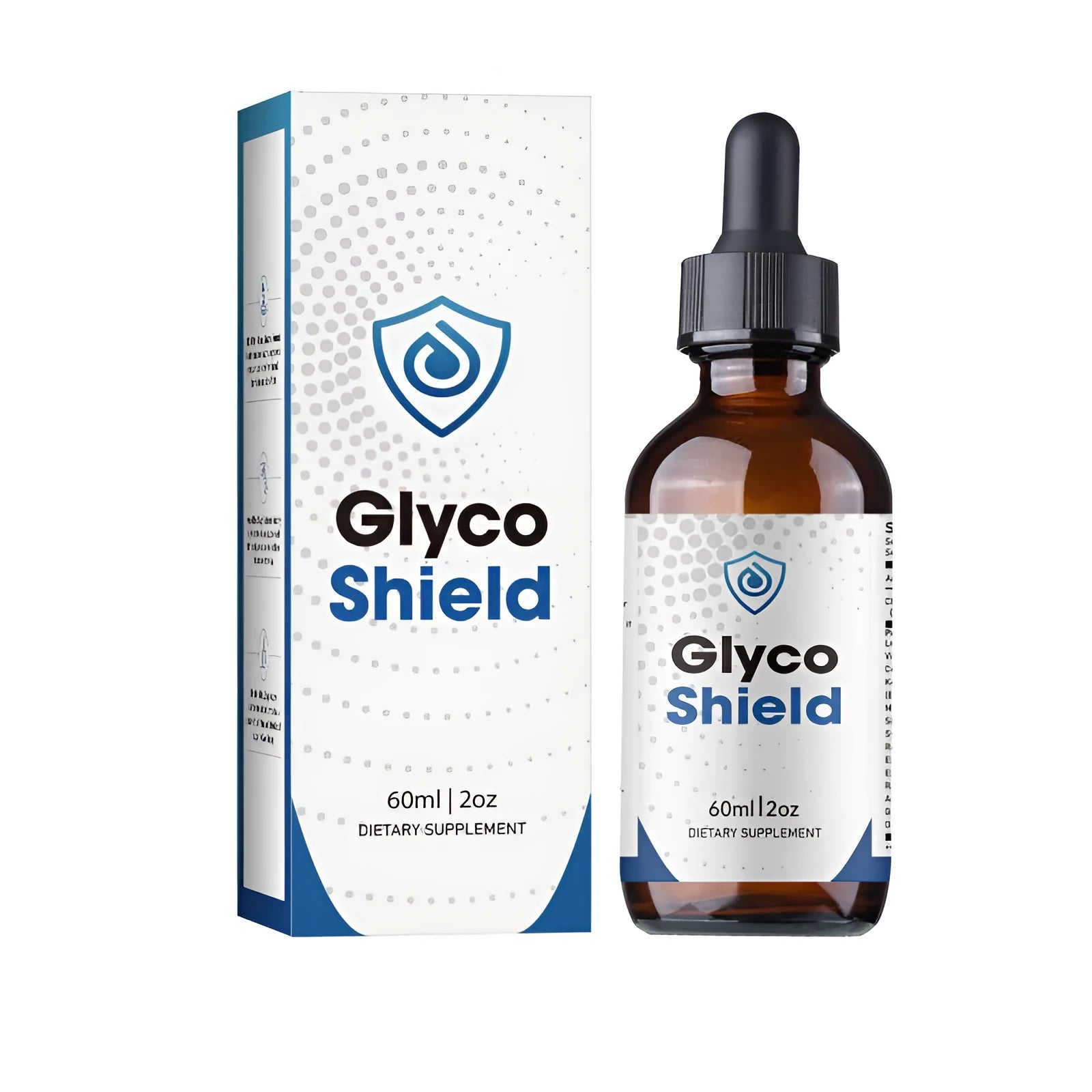 60ml bottle of dietary supplement drops for men with dropper application