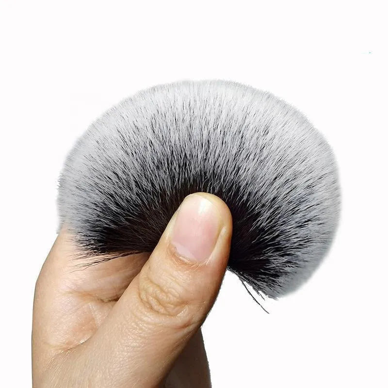 Black car detailing brush with super soft pig hair bristles and PP plastic handle.