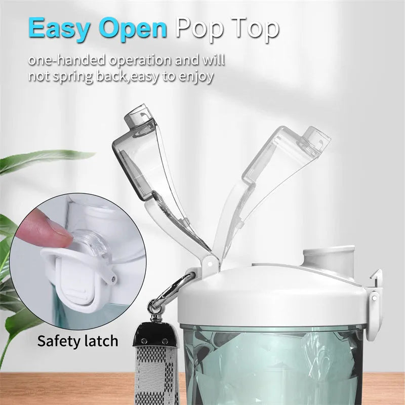 Portable blender juicer with 6-blade 304 stainless steel assembly and 600ml food-grade AS cup