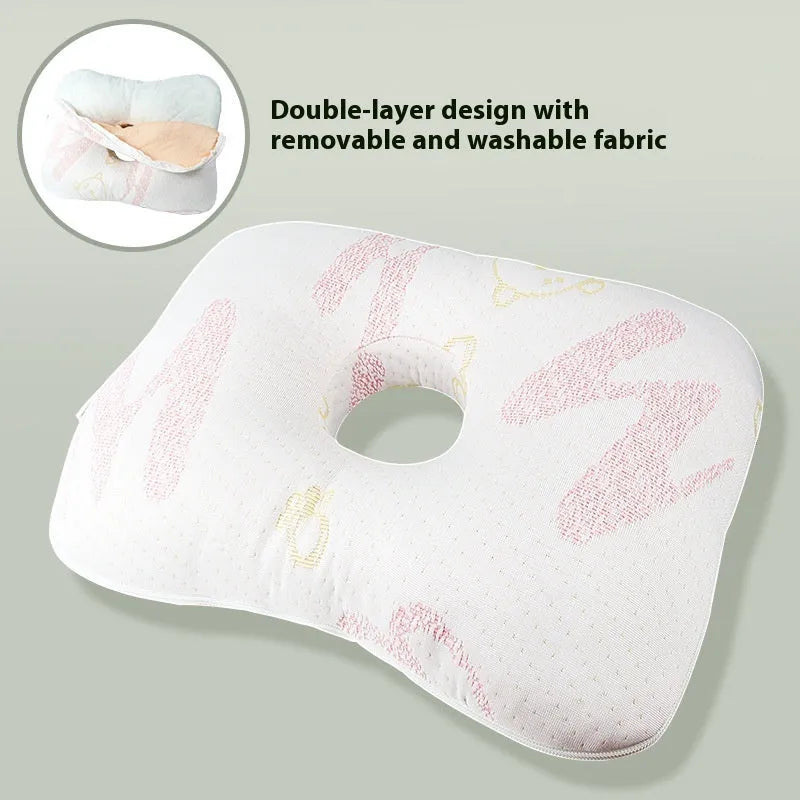 Beauty salon single hole ear pillow in New Chinese style with a detachable cover.