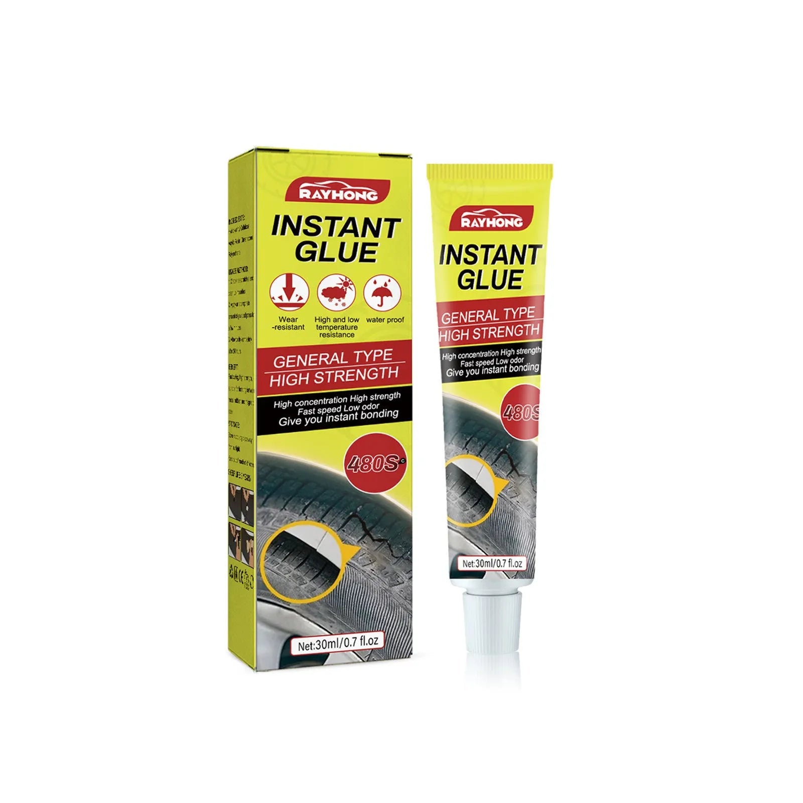 30ml tube of tyre repair adhesive for car tyre crack sealing