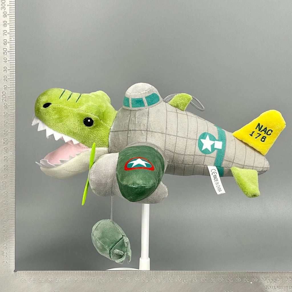 Shark figurine plush toy approximately 28cm tall in cotton wool material