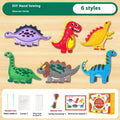 Children's non-woven sewing craft kit in colour box, 19.5 x 16 x 5 cm, with fabric shapes, needle, thread and manual