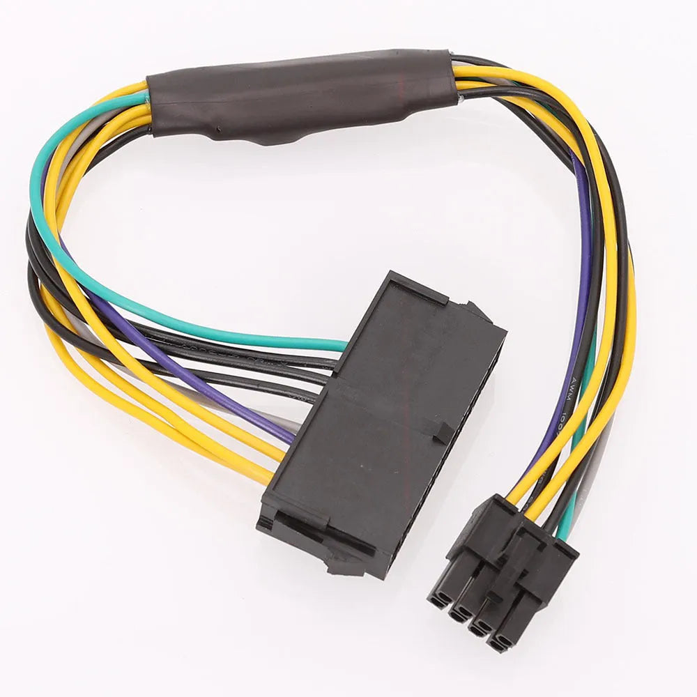 Black DELL Optiplex ATX 24-pin to 8-pin motherboard power adapter cable 30cm length