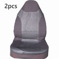 Black quilted universal car seat cover made from PU material on a car seat.
