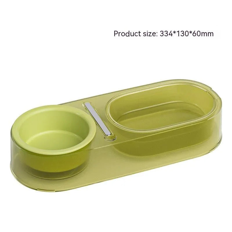 Pet Supplies Mixed Spoon Bowl Cat Diet in taro purple with ceramic stainless steel construction